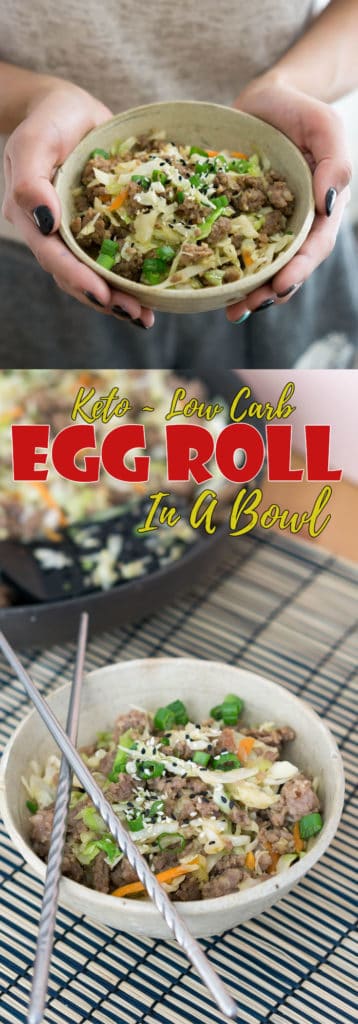 keto-egg-roll-in-a-bowl-pinterest This keto egg roll in a bowl is the prefect take on and replacement to traditional Asian egg rolls!