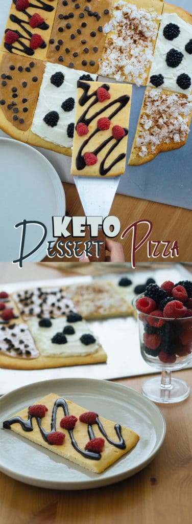 This Dessert Pizza Recipe is low carb, high flavor and will take you back to your cookie cake eating days!