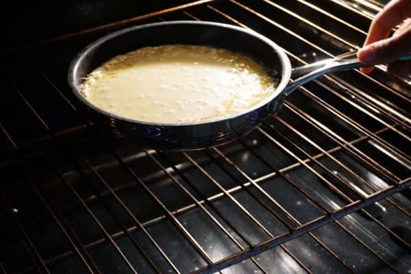 gluten free dutch baby in the oven