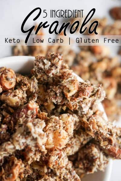 This Cinnamon Keto Cereal is crunchy and flavorful, and great for on the go!