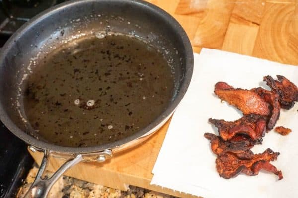 keto griddle cake bacon and drippings