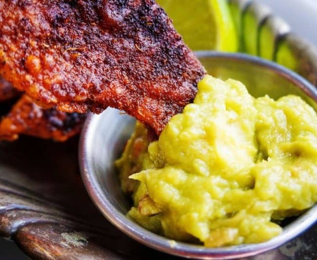 Baked Chicken Skin baked chicken skin dip close
