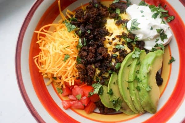 mexican breakfast bowl overhead2