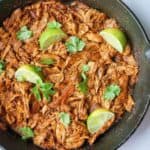 mexican shredded chicken lime overhead