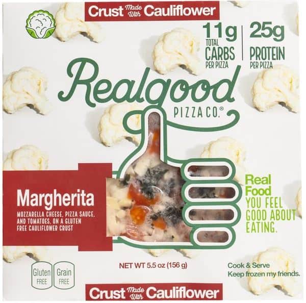 cauliflower pizza by realgood foods