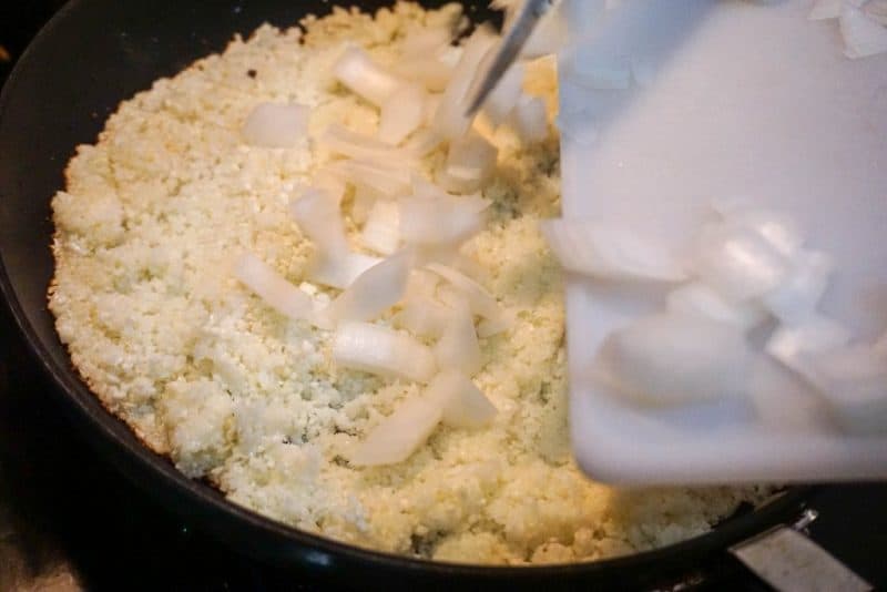Cauliflower Fried Rice cauliflower fried rice onions2