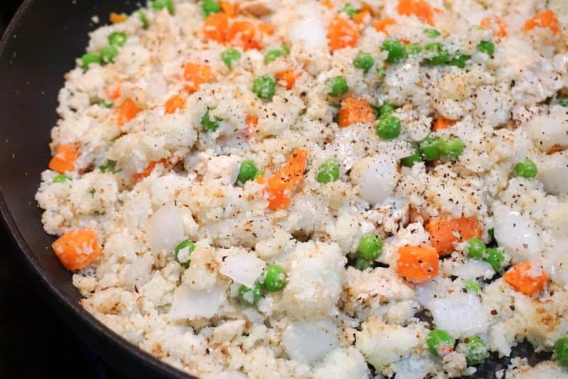 cauliflower fried rice veggies