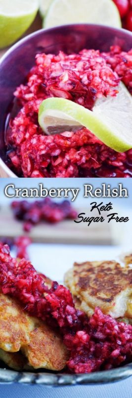 Fresh Cranberry Relish perfect as a side for your low carb holiday get togethers!