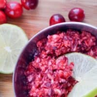 fresh cranberry relish semi close horizontal