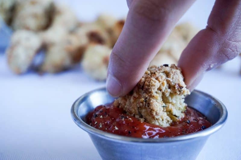 gluten free popcorn chicken dipped