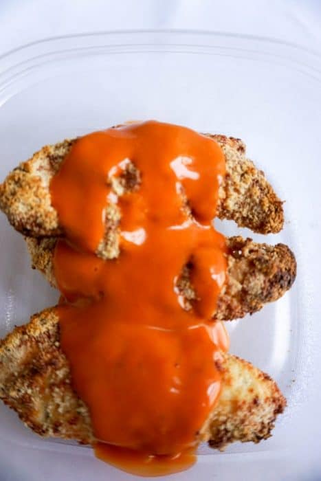 keto chicken tenders sauced