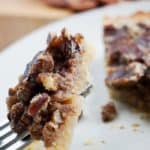 low carb pecan pie fork