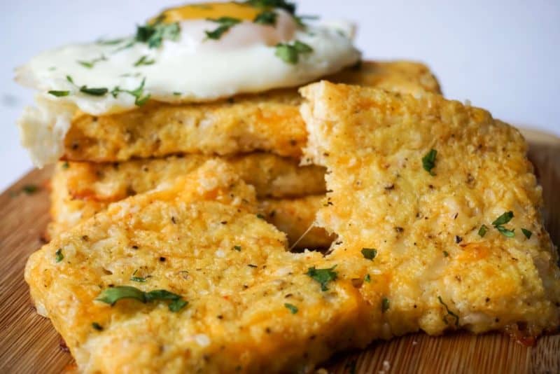 cauliflower hash browns side broken