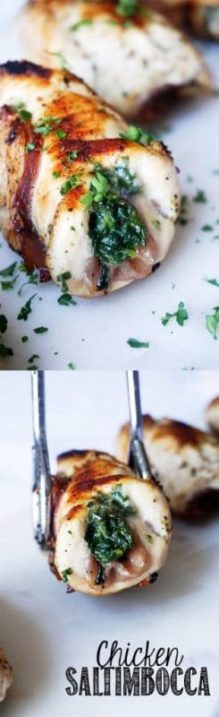 Easy Keto Chicken Saltimbocca - Stuffed Chicken!