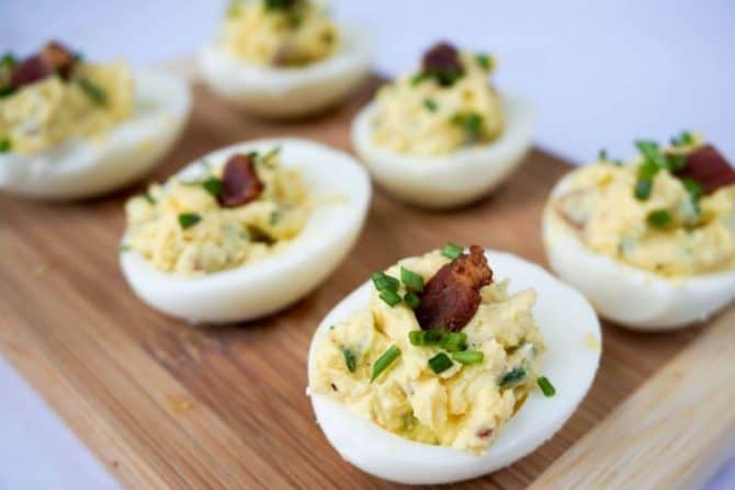 simple deviled eggs angle