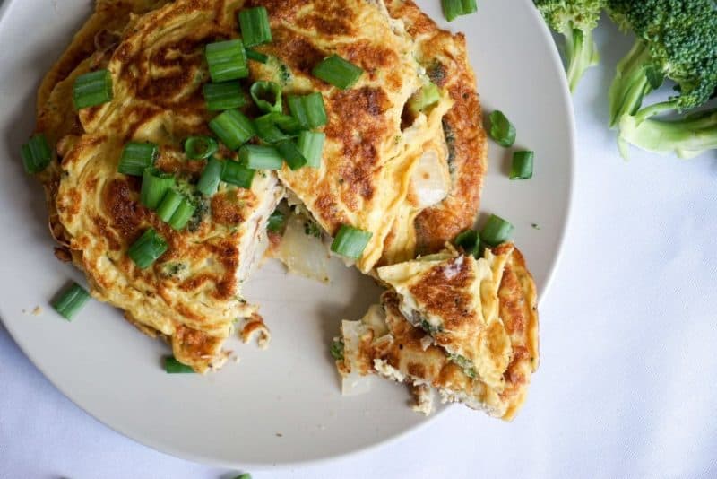 keto chinese food chicken egg foo young horizontal