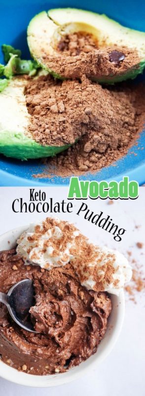 Chocolate Avocado Pudding made with 4 simple ingredients.