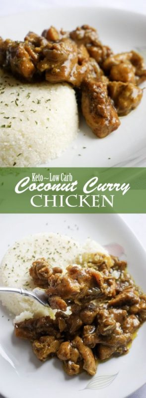 Coconut Curry Chicken - Keto - Low Carb! Super simple curry recipe.
