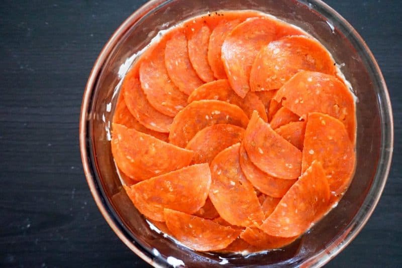 easy pizza dip pepperoni