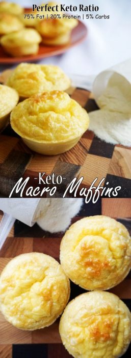 These Keto Muffins have the perfect macronutrient ratio for a ketogenic diet!