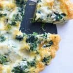 keto quiche spinach vertical