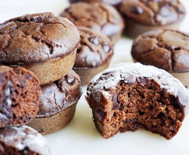 low carb chocolate muffins horizontal