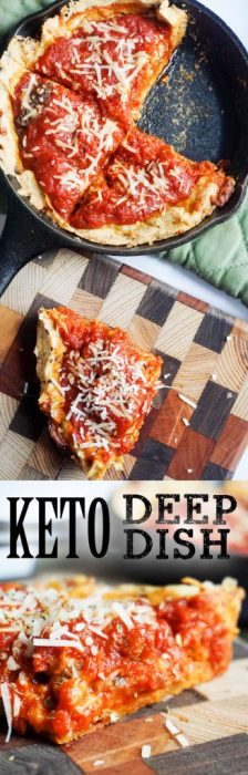 Low Carb Pizza - This single serving deep dish pizza will transport you straight to Chicago!