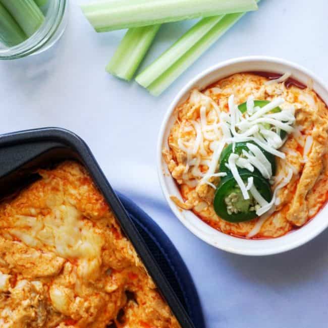 Keto buffalo chicken dip easy buffalo chicken dip overhead final