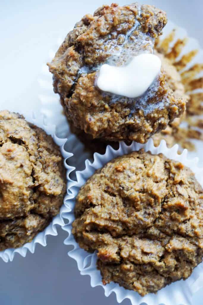 These high fiber muffins are the on the go keto breakfast you've been looking for. Low carb, high fiber!