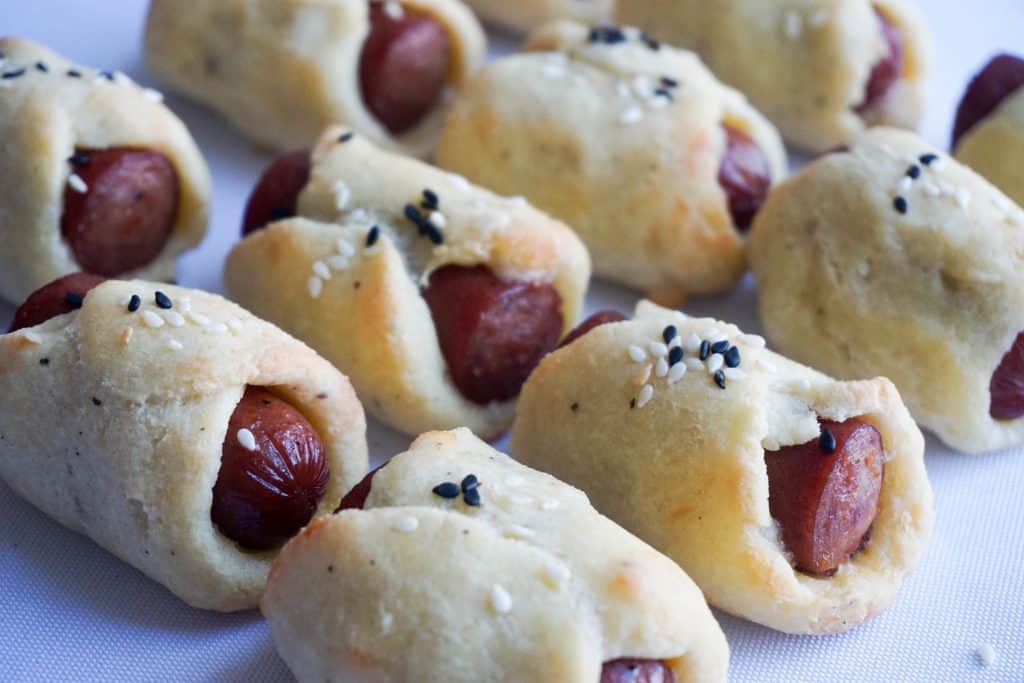 keto pigs in a blanket horizontal