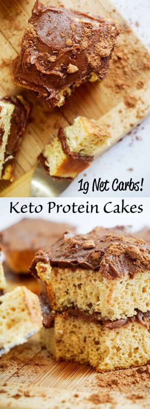 Keto Protein Cake! High fat keto protein cakes that clock in at just 1g Net Carbs each!