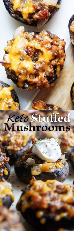 Simple Sausage Stuffed Mushrooms - Keto, and Low Carb!