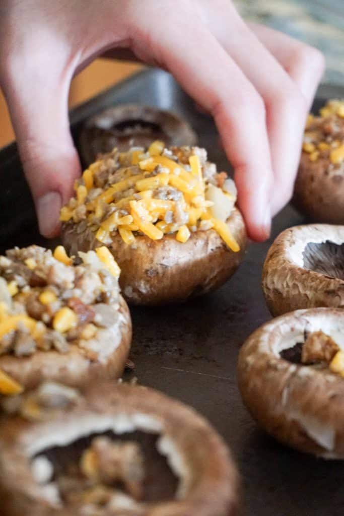 Simple Sausage Stuffed Mushrooms - Keto, and Low Carb!