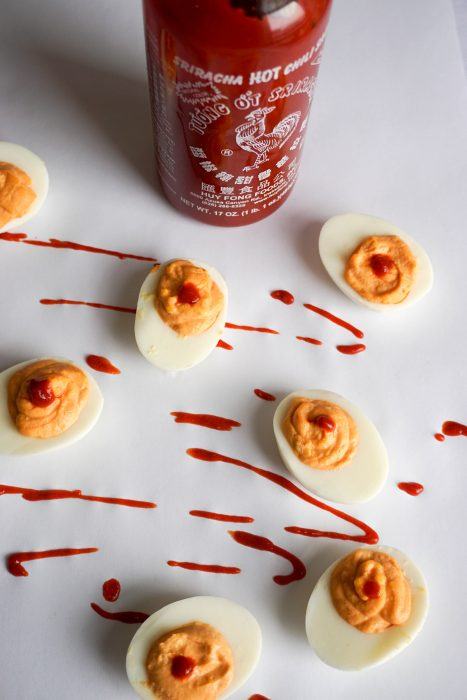 Keto Sriracha Deviled Eggs! Add some spice to your life!