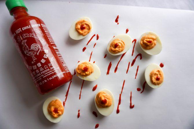 Keto Sriracha Deviled Eggs! Add some spice to your life!