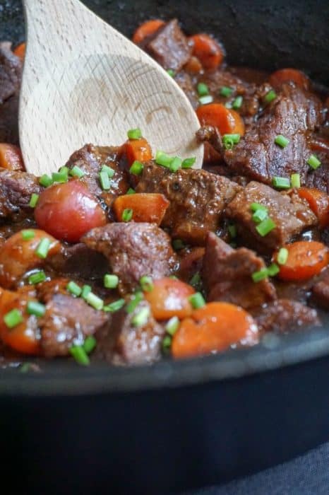 Our Low Carb Beef Stew uses radishes and short rib to create your favorite hearty meal for any night of the week!
