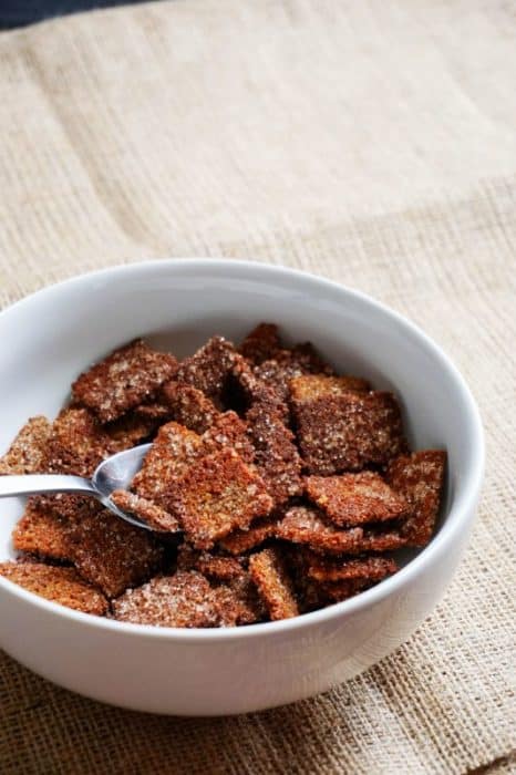 Bowl of Cereal Welcome back cereal into your low carb life with out low carb cereal version of cinnamon toast crunch!