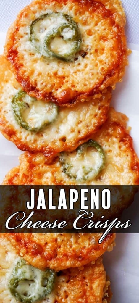 Our keto jalapeno cheese crisps are crunchy and spicy! Perfect to eat by themselves or with one of out low carb dips!