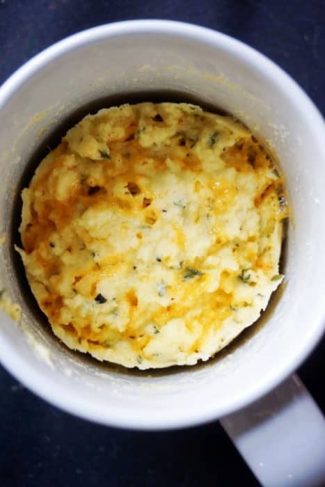 low carb biscuits made in a coffee mug using the microwave in under 3 minutes