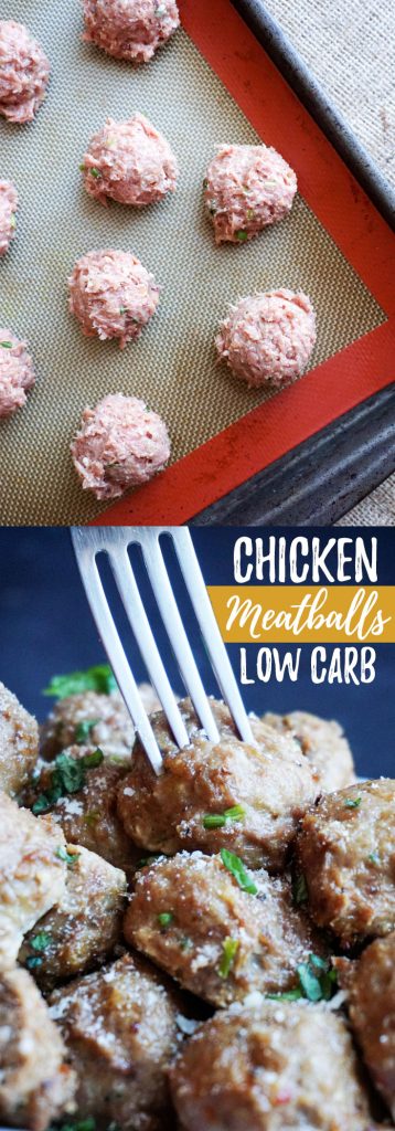 Our Low Carb Chicken Meatballs are  well seasoned and oven baked creating the perfect, juicy meatball!