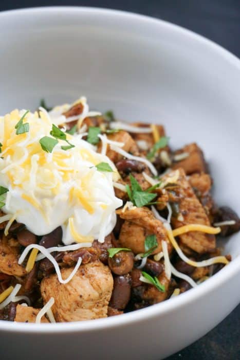 Bowl of Fresh Chili Our Low Carb keto Chili uses chicken and bacon to create a flavorful, hearty go to dinner for any night of the week!