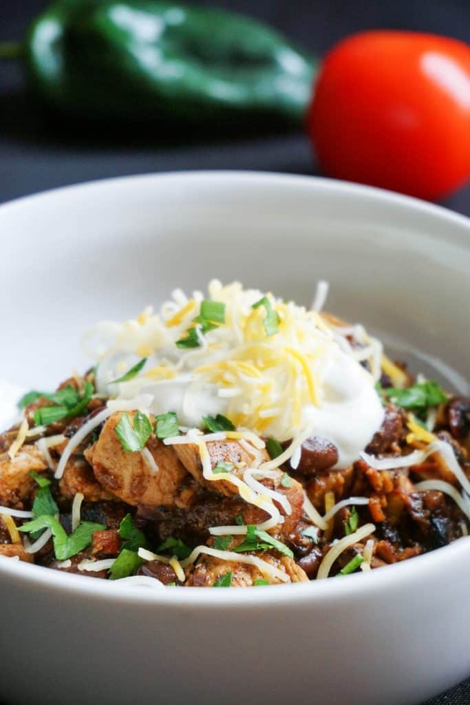 Bowl of Fresh Chili Our Low Carb keto Chili uses chicken and bacon to create a flavorful, hearty go to dinner for any night of the week!