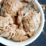 keto chocolate ice cream overhead