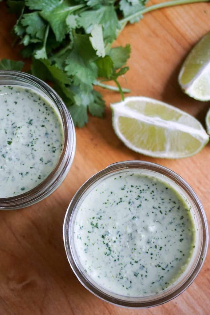 Close to coriander sauce