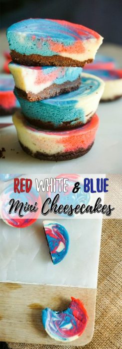 This Fourth of July impress your friends and family with these low carb, keto, and festive, mini cheesecake bites!