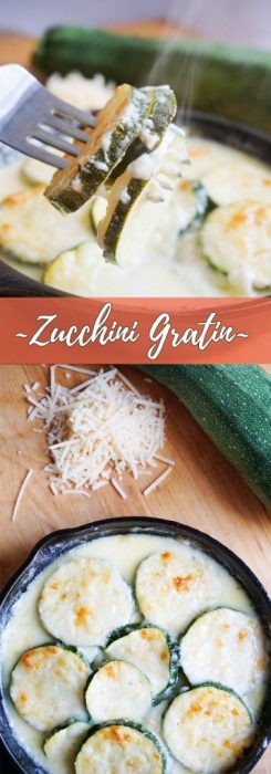 This low carb, cheesy zucchini gratin combines the nutty flavors of fontina and parmesan and is the perfect side dish to add to your weekly dinners!