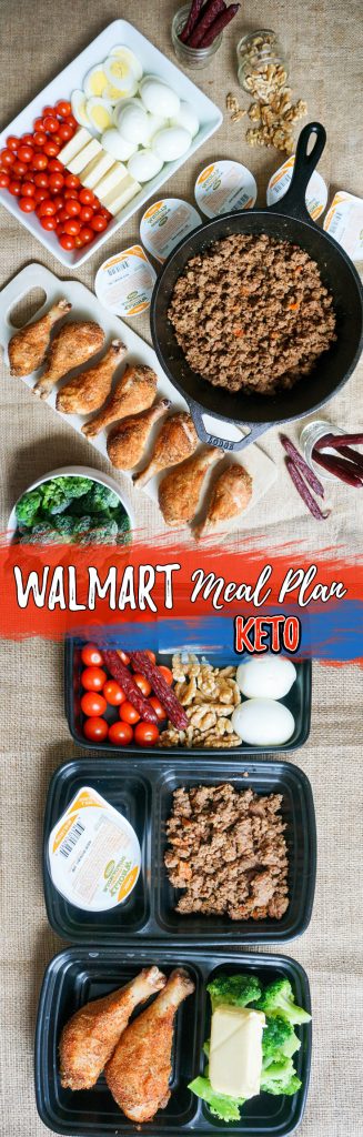 Keto Walmart Meal Plan This Walmart keto meal prep plan is perfect for a variety of calorie levels! We have many low carb meals in this guide that are perfect to prep for later!