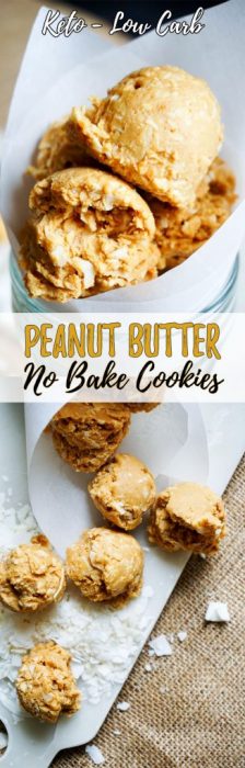No Bake Peanut Butter Cookies Make these No Bake Peanut Butter Balls next time you're looking to satisfy you're sweet tooth for a quick to whip up, fatty dessert!