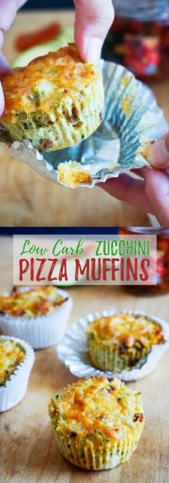 These savory keto pizza zucchini muffins are going to be your new favorite on the go snack and will never be dry or flavorless! 