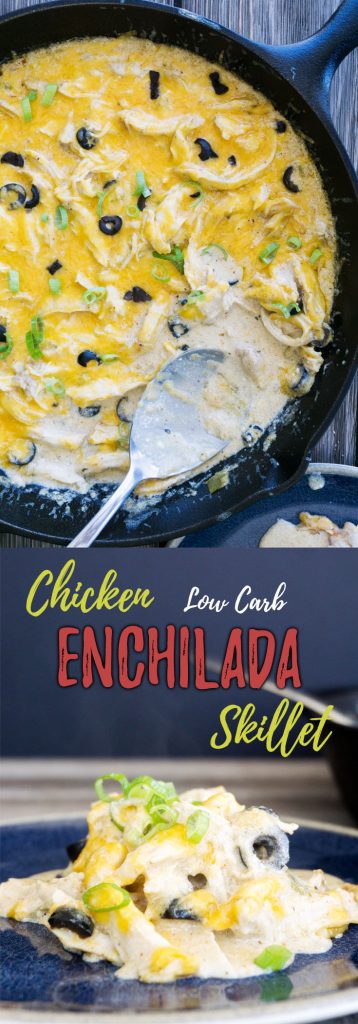 Our easy keto chicken enchilada casserole combines the flavors of a Mexican spice blend, creamy sour cream and green chilis to make this hearty, weeknight dinner recipe!